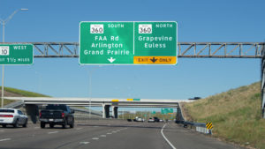 Highway 360 in Grand Prairie, Texas