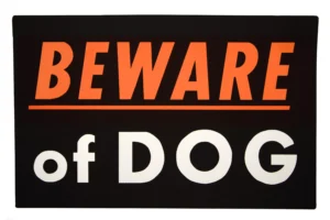 Beware Of Dog Sign Highlighting The Importance Of Safety And Awareness, Relevant To Cases Handled By A Desoto Dog Bite Lawyer.