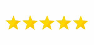 Five Stars Representing The Google Review From The Client.